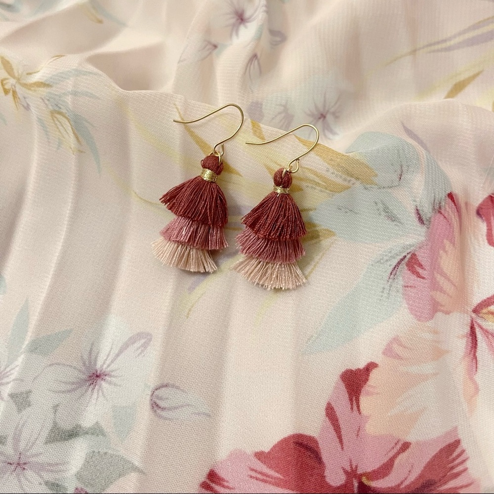 Cute Tassel Earrings in 3 tones